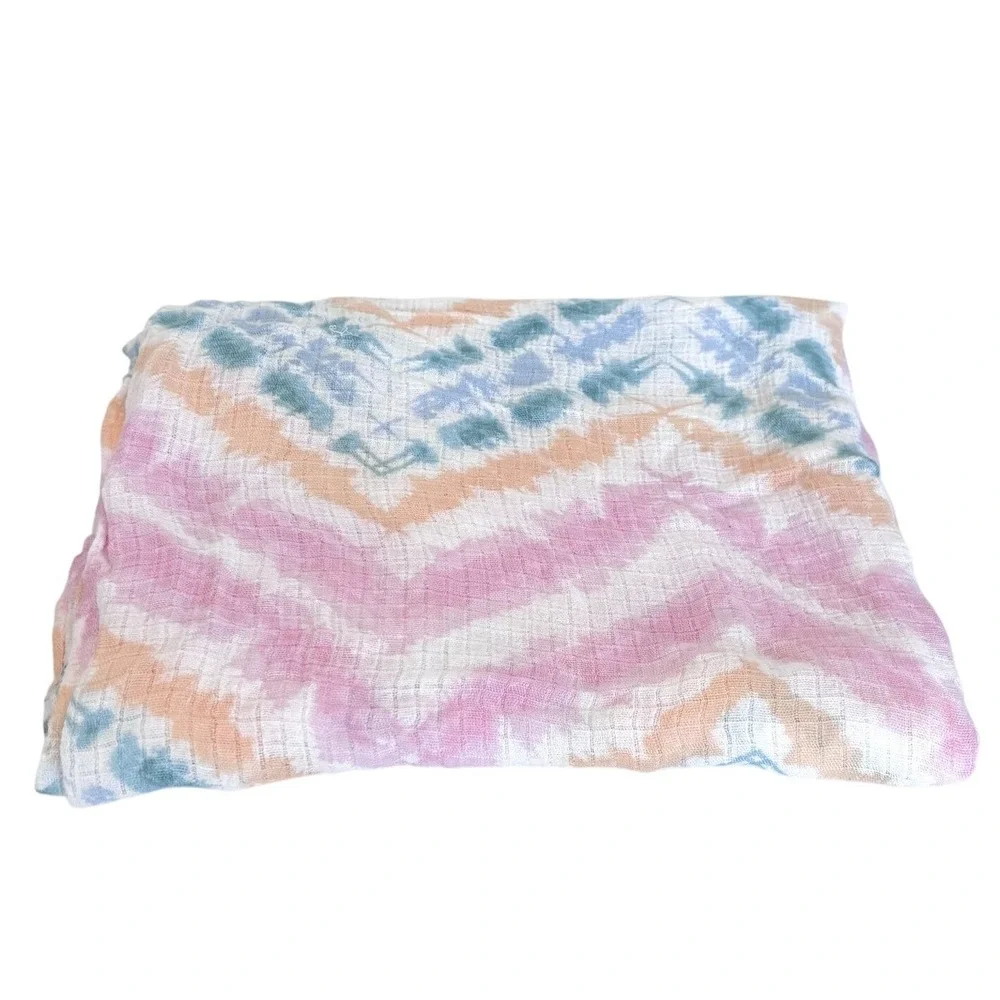 Aden + Anais Unisex Cotton Muslin Swaddle Blanket Set OS White Butterfly Chevron